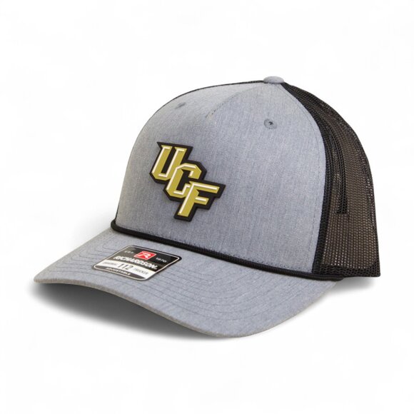 UCF Knights 3D Snapback Trucker Rope Hat- Heather Grey/ Black - Picture 1 of 3